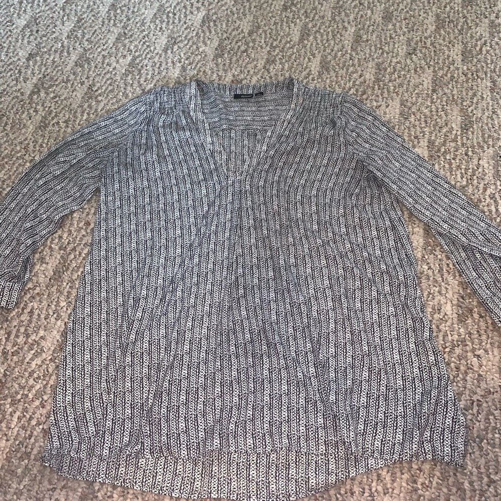 A.N.A black and white patterned tunic style blouse